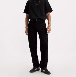 Levi's Black Straight Leg Jeans for Men